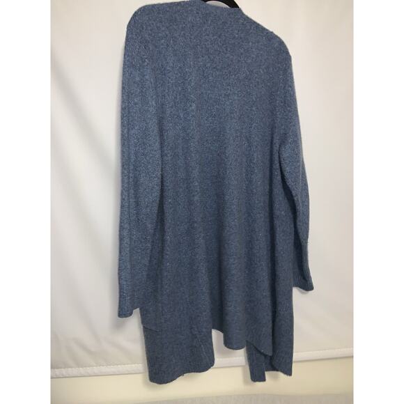 Talbots Blue Fabric Blend Open Front Knit Cardigan Sweater Size Extra Large - Picture 3 of 6